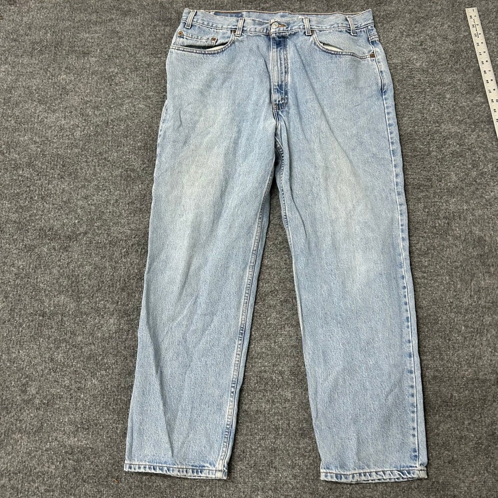 Levi's Jeans Mens Size 40x30 Light Wash 550 Relaxed Fit Tapered Leg Denim